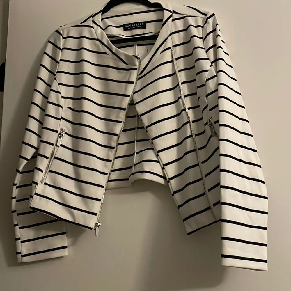 Bagatelle White Jacket with stripes size PS - Picture 4 of 7